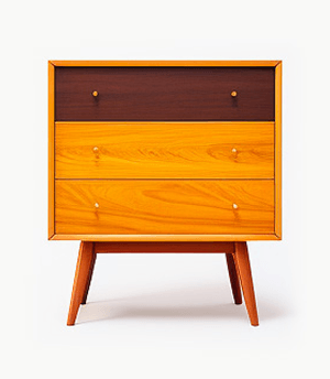 Walnut finish dresser — product photo