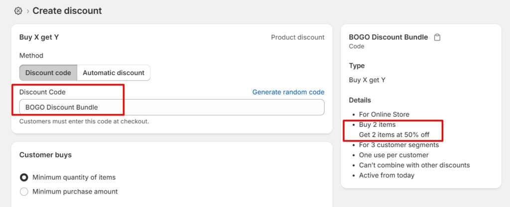 Shopify Upsell - Shopify Admin create BOGO