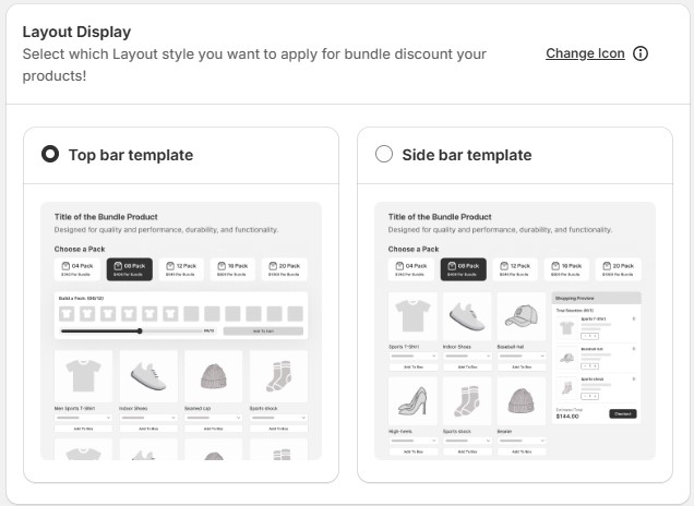 select which layout style you want