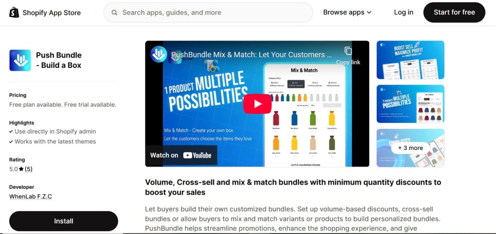 instalar la aplicación desde Shopify App Store