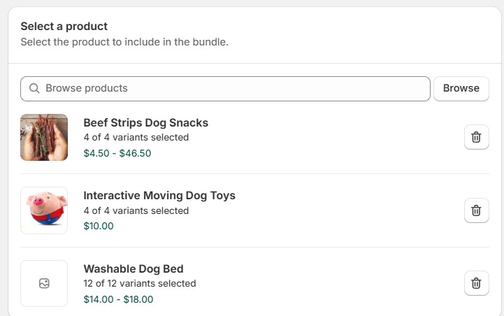 Seleccionar productos