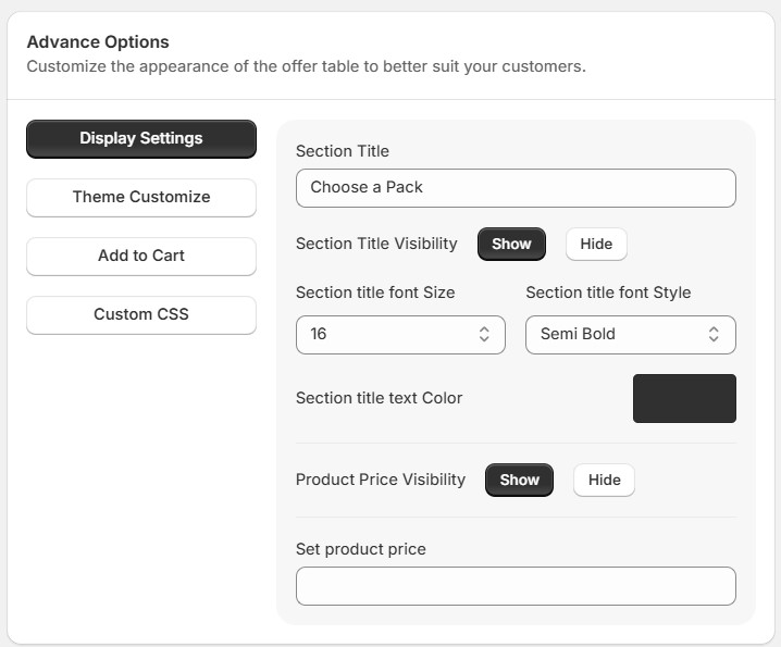 Añade opciones avanzadas si quieres más personalización.