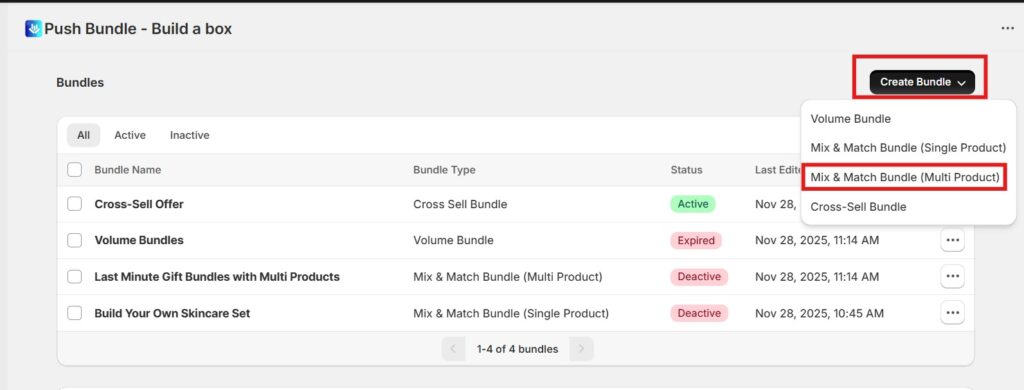 christmas bundle gifts - PushBundle create bundles