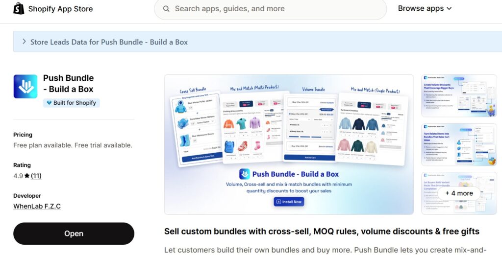 Personalized Shopping - PushBundle app store