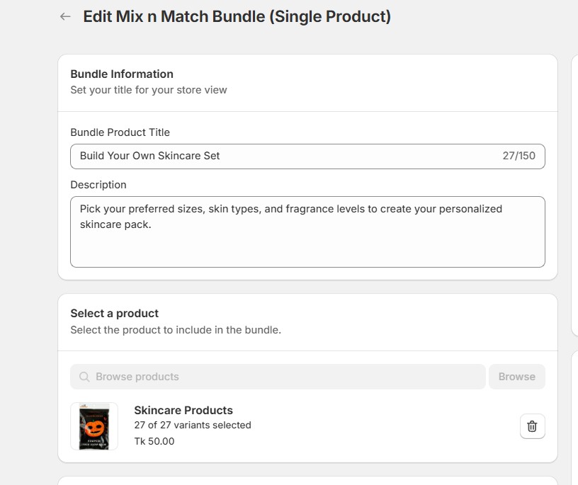 Personalized Shopping - PushBundle basic info and products