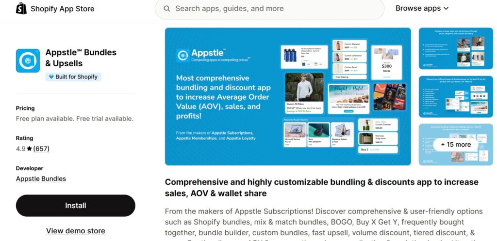 best shopify bundle apps - appstle