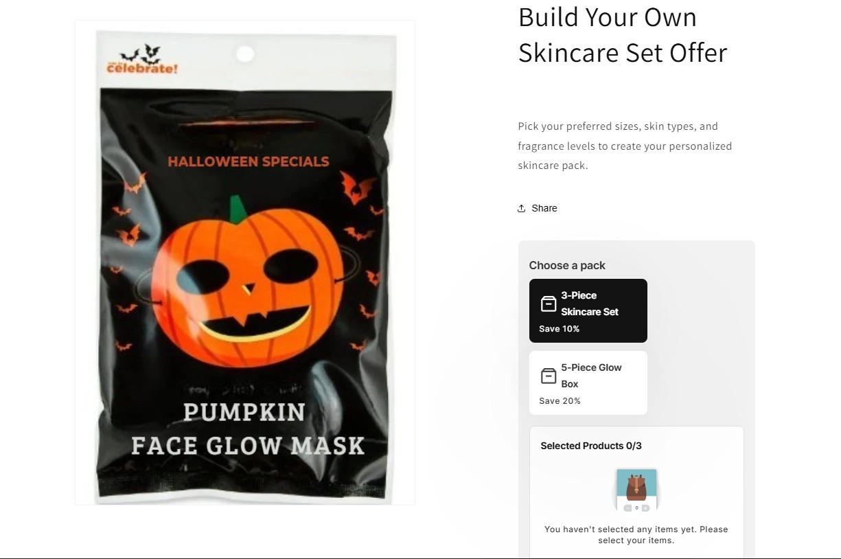 best personalized bundle apps for shopify - pushbundle build your own bundle 1