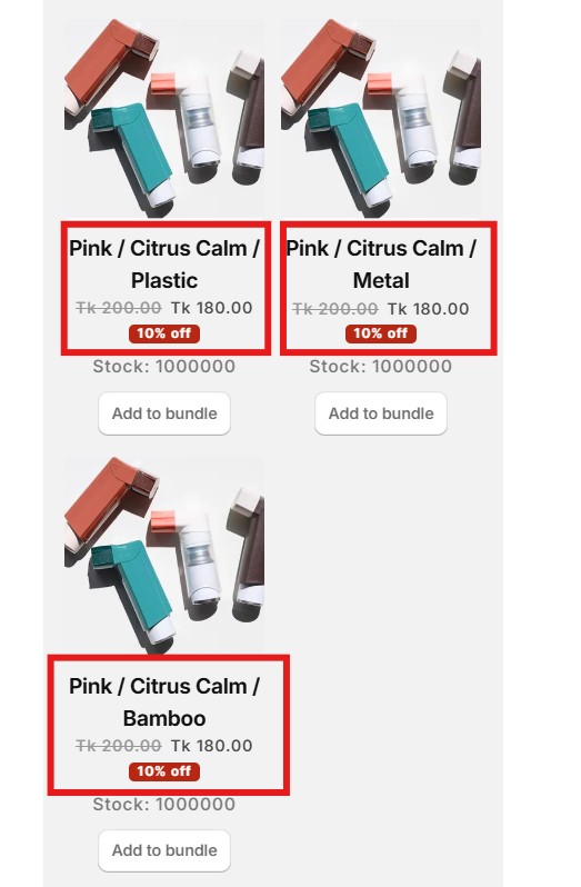 sell inhalers on shopify -  pushbundle fixed bundle pricing