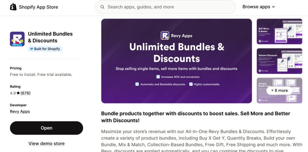 best shopify volume bundle apps - unlimited bundles and discounts