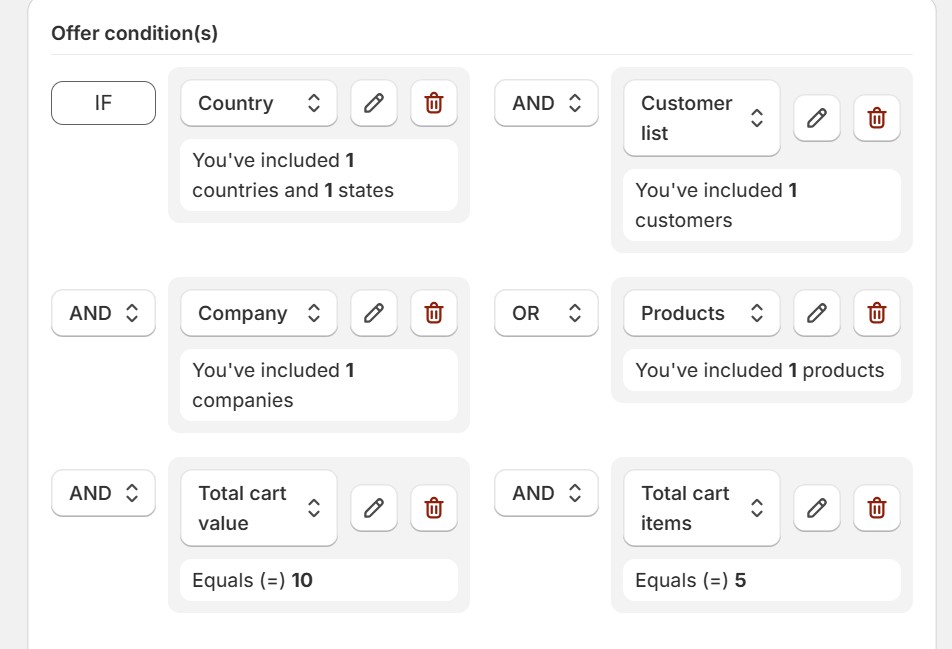 Fast Bundle alternative Shopify -Personalized Discount AND OR